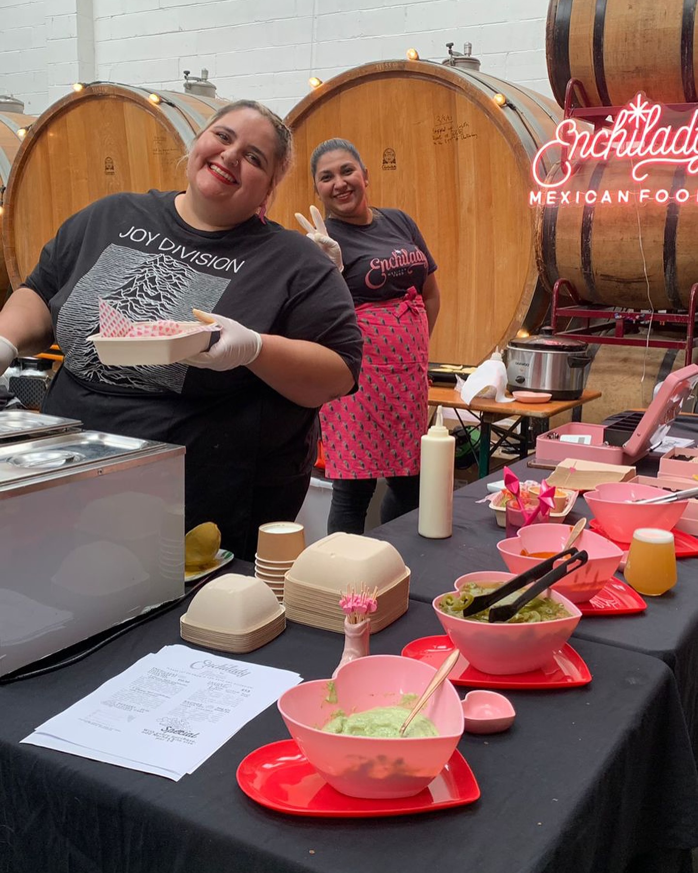 Enchilady food served at a Manchester event